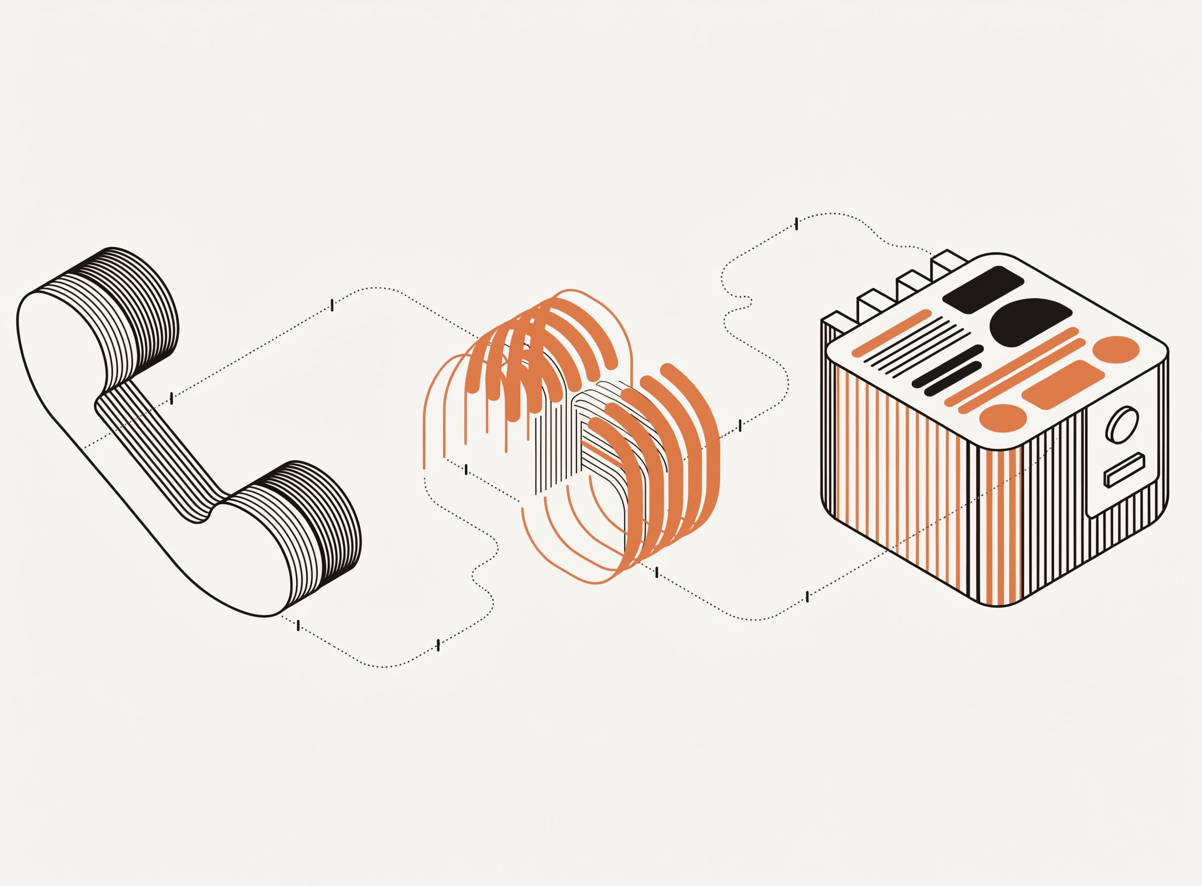 Rescued-call flow: phone → AI waveform → dashboard card